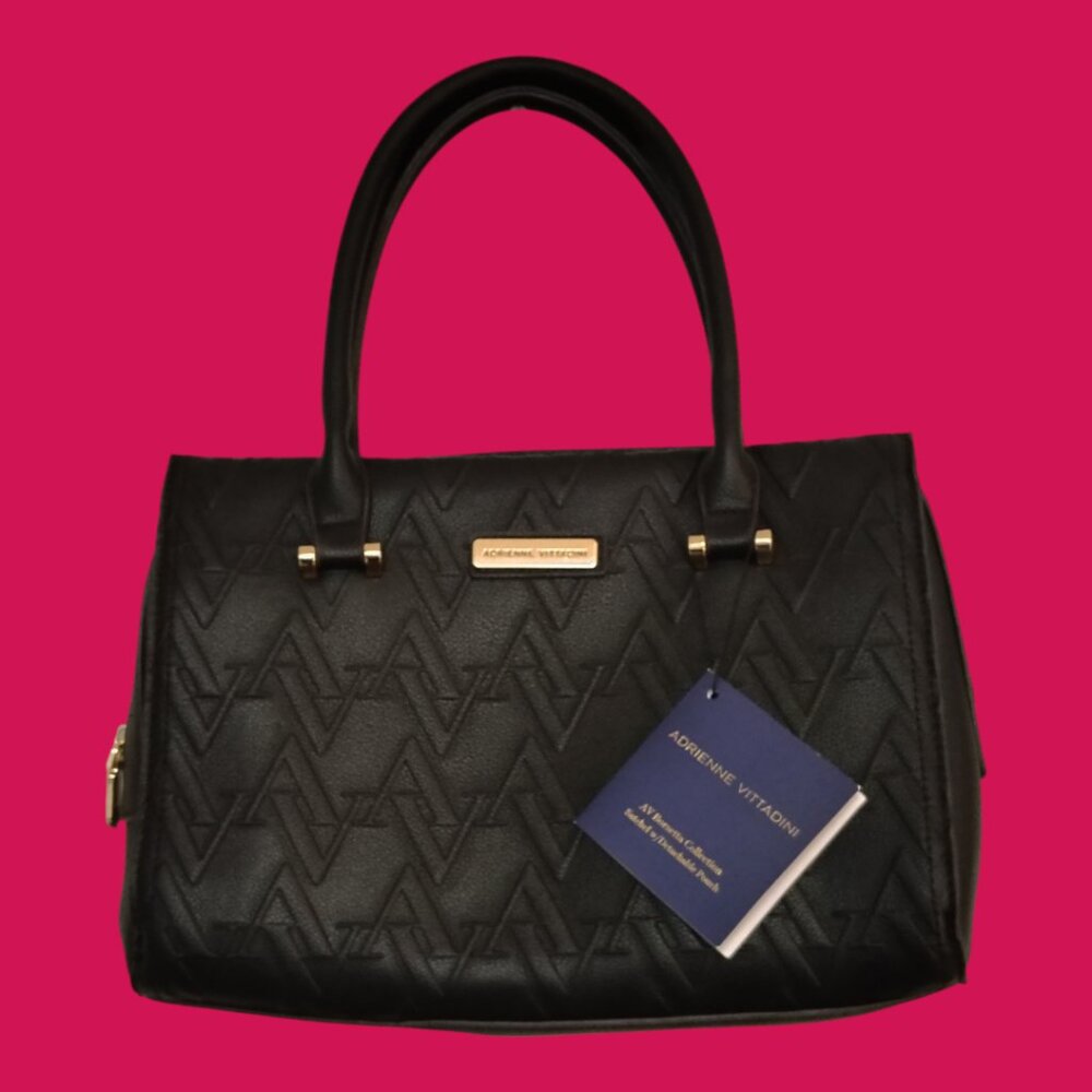 NWT Adrienne Vittadini Satchel with detachable pouch